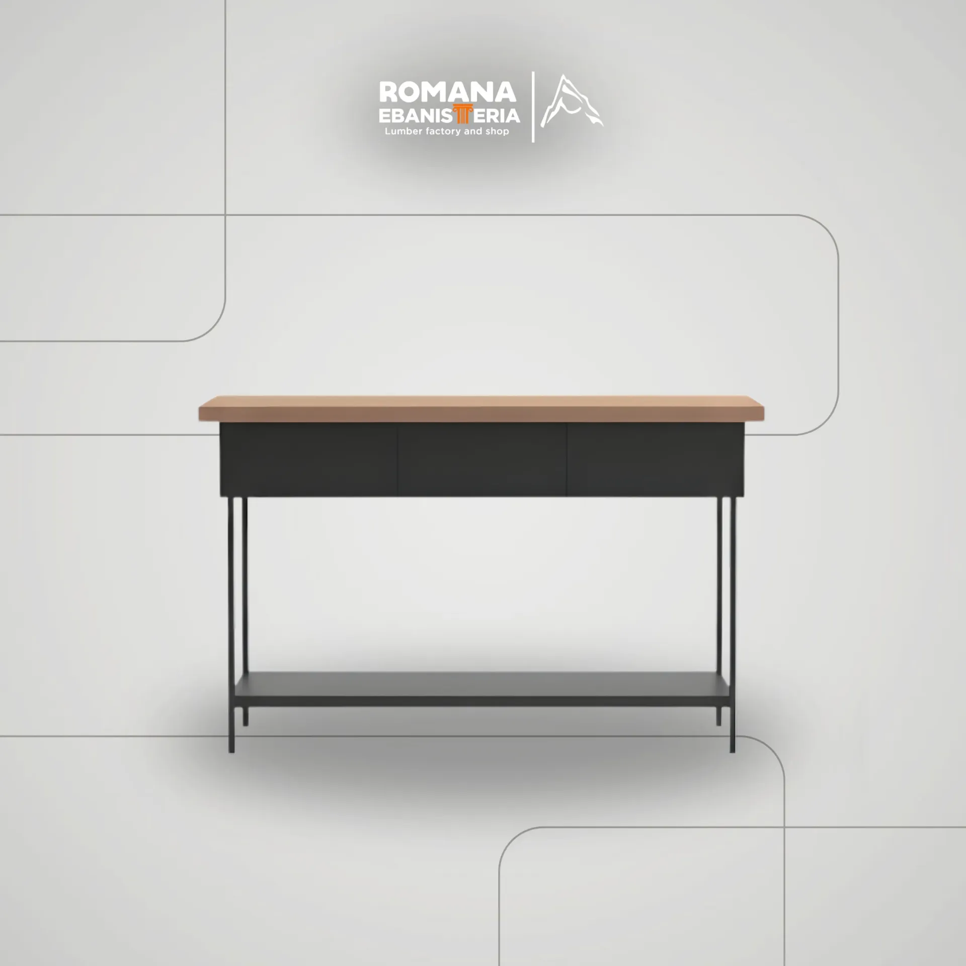 Mueble Auxiliar | Hierro y Melamina (1)